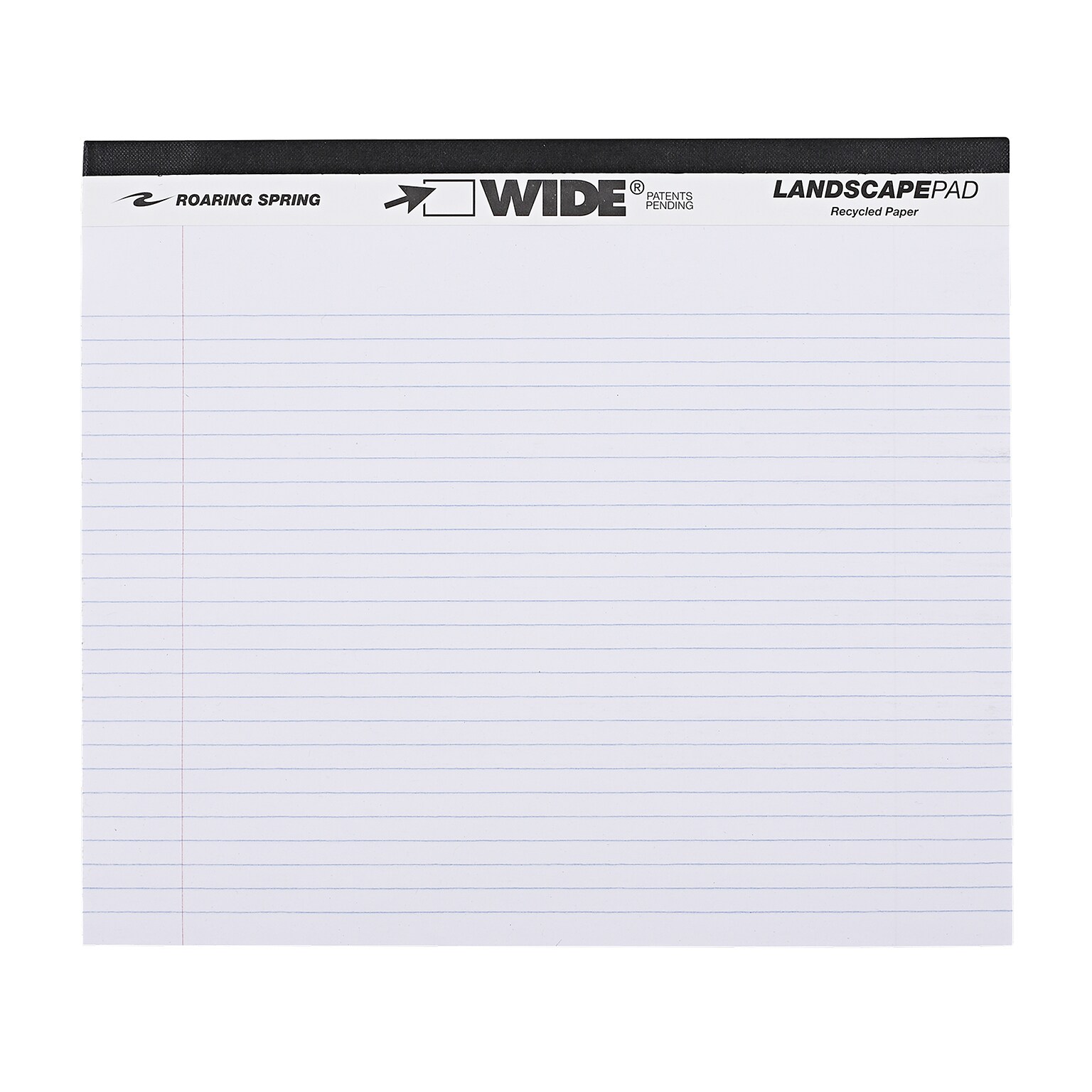 Roaring Spring WIDE Landscape Notepad, College Ruled, 11 x 9.5, White, 40 Sheets/Pad (ROA74500)
