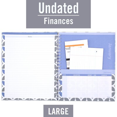 Mead Home Finances 9" x 11" Calendar Year Monthly Planner, Paperboard Cover, Multicolor (854-431)