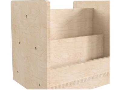 Flash Furniture Bright Beginnings Book Display with Transparent Storage Bin, 16"H x 31.5"W x 13"D, Brown (MK-KE20789-GG)