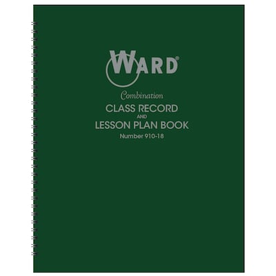 Ward Undated Combination Class Record and Lesson Plan Book, 8.5" x 11", 25/Pack (WRD-910-18-CP)
