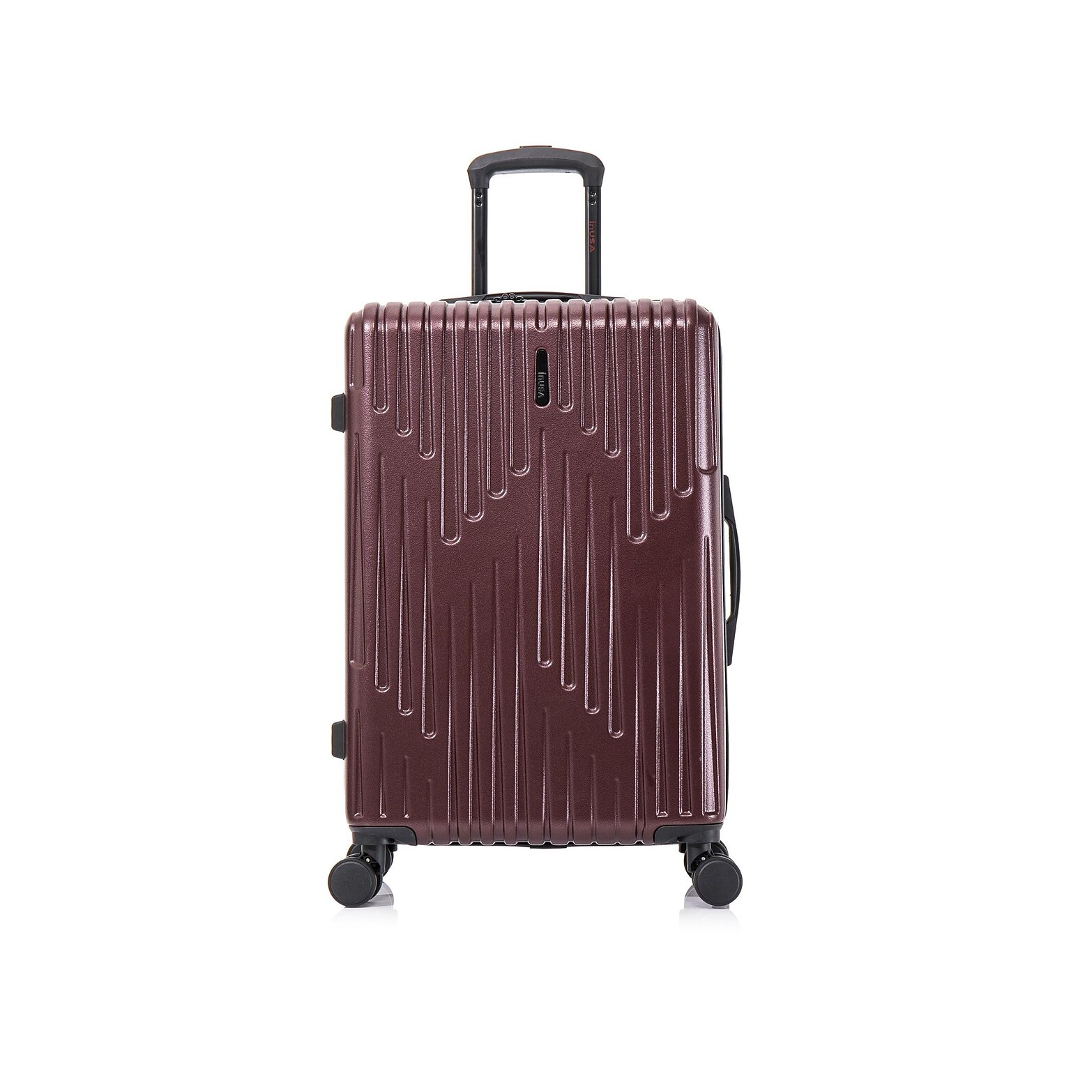 InUSA Drip 24 Hardside Suitcase, 4-Wheeled Spinner, TSA Checkpoint Friendly, Wine (IUDRI00M-WIN)