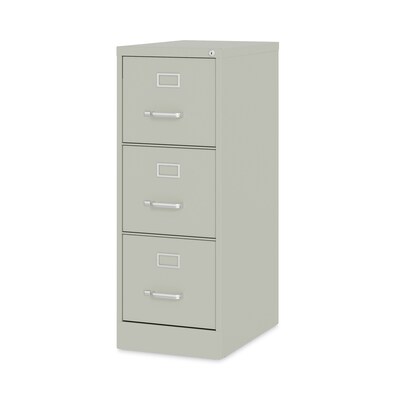 Hirsh Industries® Vertical Letter File Cabinet, 3 Letter-Size File Drawers, Light Gray, 15 x 22 x 40.19