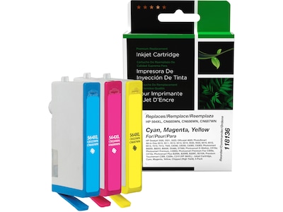Clover Imaging Group Tri-Color High-Yield Ink Cartridge Replacement for HP 564XL