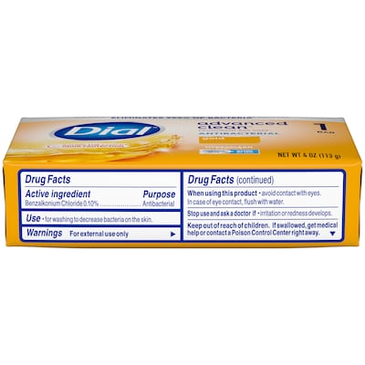 Dial Advanced Clean Antibacterial Bar Soap, Gold Scent, 36/Carton (00052336926172)