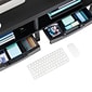 Mind Reader Adjustable Dual Monitor Stand Desktop Organizer with Drawers, Black (DBMON2TDR-BLK)