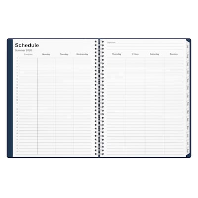2026–2027 Staples 8" x 11" Academic Weekly and Monthly Appointment Book, Navy (ST60358-27)