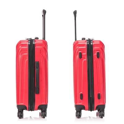 InUSA Vasty 22.44" Hardside Suitcase, 4-Wheeled Spinner, TSA Checkpoint Friendly, Red (IUVAS00S-RED)