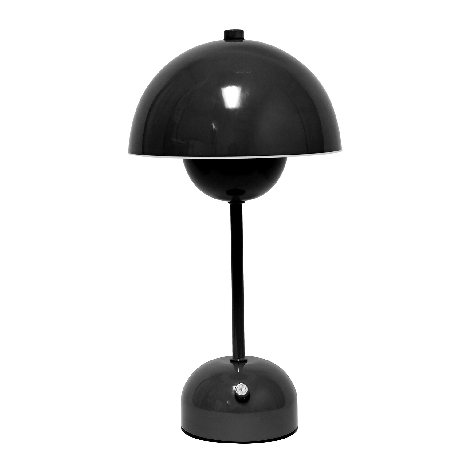 Simple Designs Mushroom Magic LED Table Lamp, Black (LD1069-BLK)