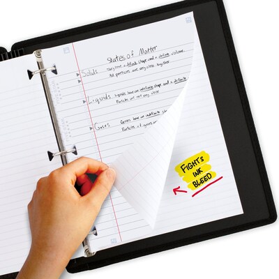 Five Star Reinforced Wide Ruled Filler Paper, 8" x 10.5", 3-Hole Punched, 80 Sheets/Pack (150002/150034)