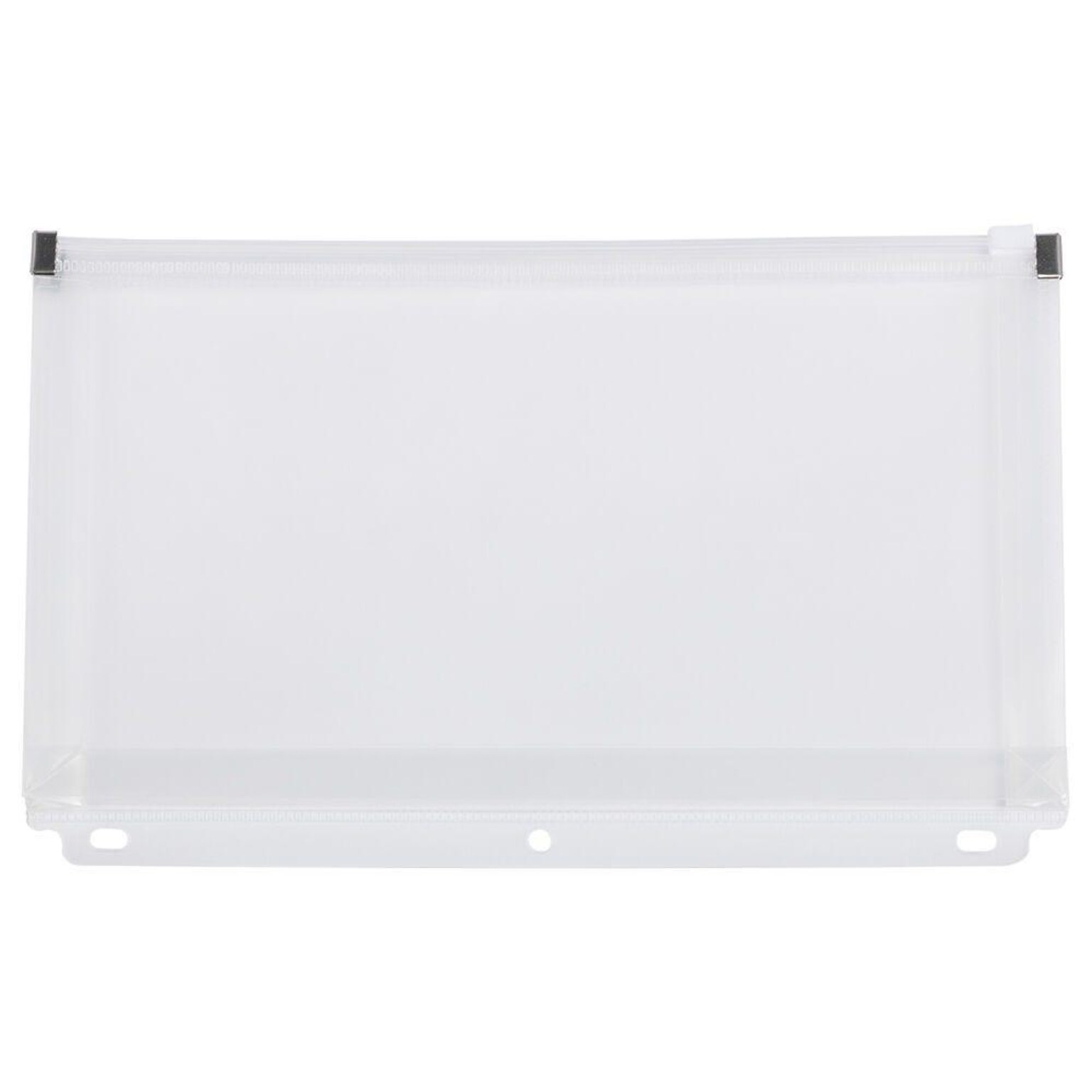 JAM Paper Plastic Binder Pocket, 3-Hole Punched, Clear, 3/Pack (235731329x3)