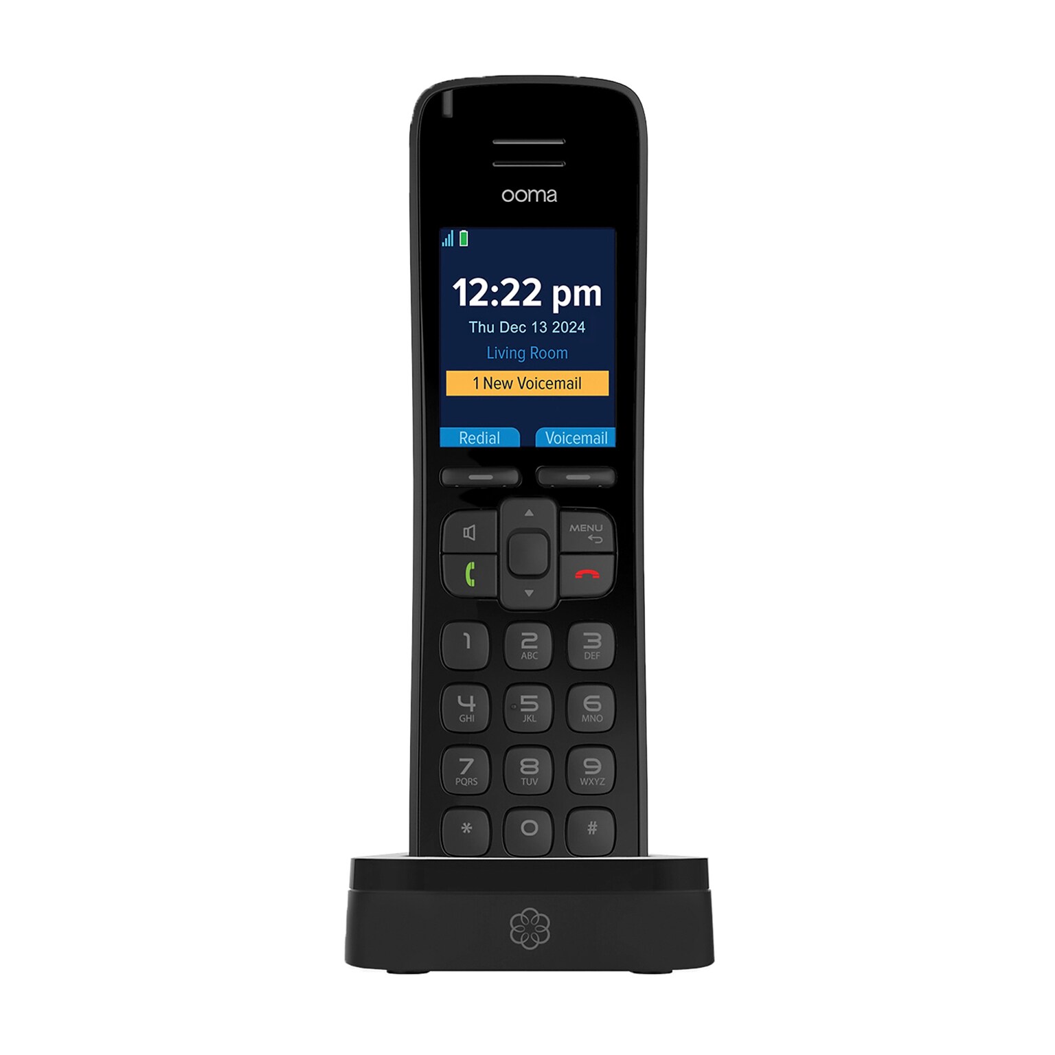 Ooma HD3 Cordless Phone, Black (HSBLK)