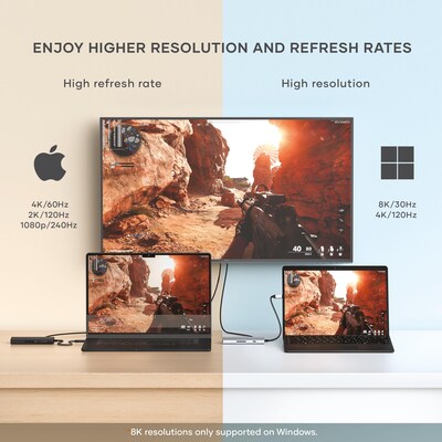 Satechi USB-C MultiPort Adapter 8K with Ethernet V3,  Space Gray (ST-P8KEM)