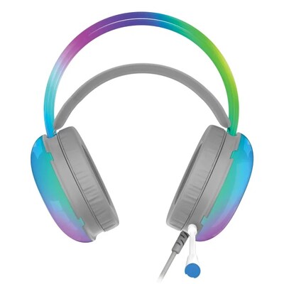 Supersonic IQ-490 Wired Active Noise Canceling On-Ear Headphones, White (IQ-490RGB)