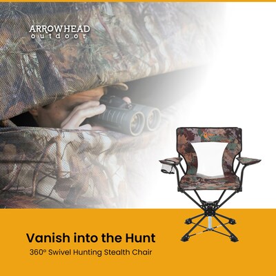 Arrowhead Outdoor Quiet 360°-Swivel Outdoor Chair, Camouflage (TSRTKKS0320U)