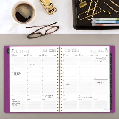 2026-2027 AT-A-GLANCE Contemporary 8.25" x 11" Academic Weekly & Monthly Planner, Faux Leather Cover, Purple (70-957X-18-27)