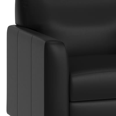 Flash Furniture Agent LeatherSoft Reception Loveseat, Black/Chrome Legs (BT827U2BKCHR)