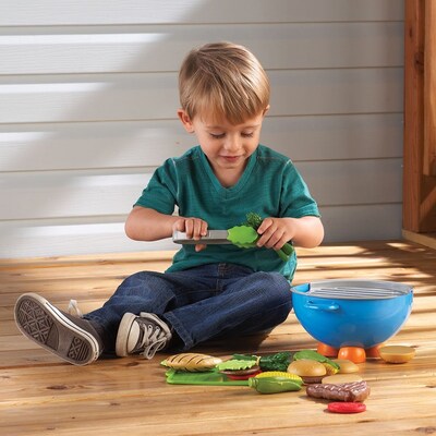 Learning Resources New Sprouts Grill It Barbecue Set Learning Toys, Assorted Colors, 22 Piece Set (LER9260-D)