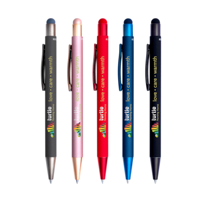 Fleetwood Stylus Satin Soft Touch Gel Click Pen (Recycled Aluminum)