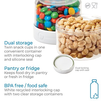 iDESIGN Stack 'n Snack Small Containers, 2/Pack (28210M2)