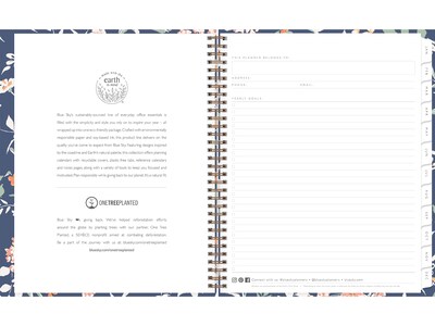 2024 Blue Sky Effie 8.5" x 11" Weekly & Monthly Planner, Multicolor (138325-24)