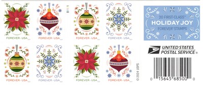 USPS Holiday Forever 20 Postage Stamps (FOREVERHOLID20)