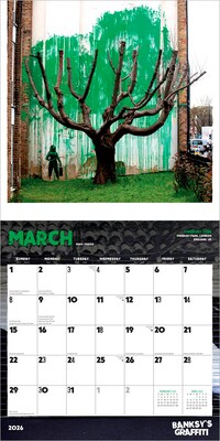 2026 BrownTrout Banksy's Graffiti 12" x 12" Monthly Wall Calendar (9798330701681)