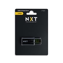 NXT Technologies™ 128GB USB 2.0 Type A Flash Drive, Black (NX61111)