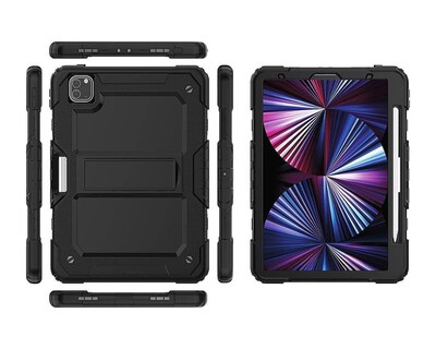 SaharaCase Defense Series Case for Apple iPad Pro 11" (2nd, 3rd, and 4th Gen 2020-2022), Black (TB00017)