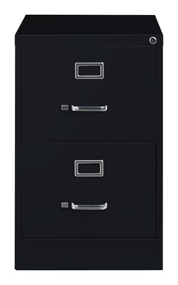 Hirish 25 Deep Vertical File Cabinet, Legal, 2-Drawer, Black (14413)