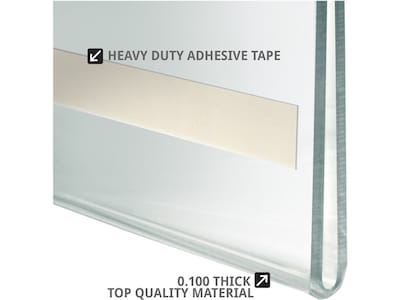 Azar Sign Holder, 17" x 22", Vertical, Wall Mounted, Clear Acrylic, 2/Pack (122039-2PK)