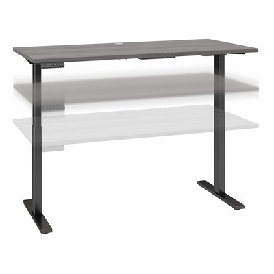 Bush Business Furniture Move 60 Series 27-48 Adjustable Standing Desk, Platinum Gray/Black (M6S603