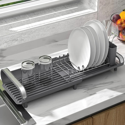 Better Houseware Steel Dish Racks, Gray/Silver (BTH3426)