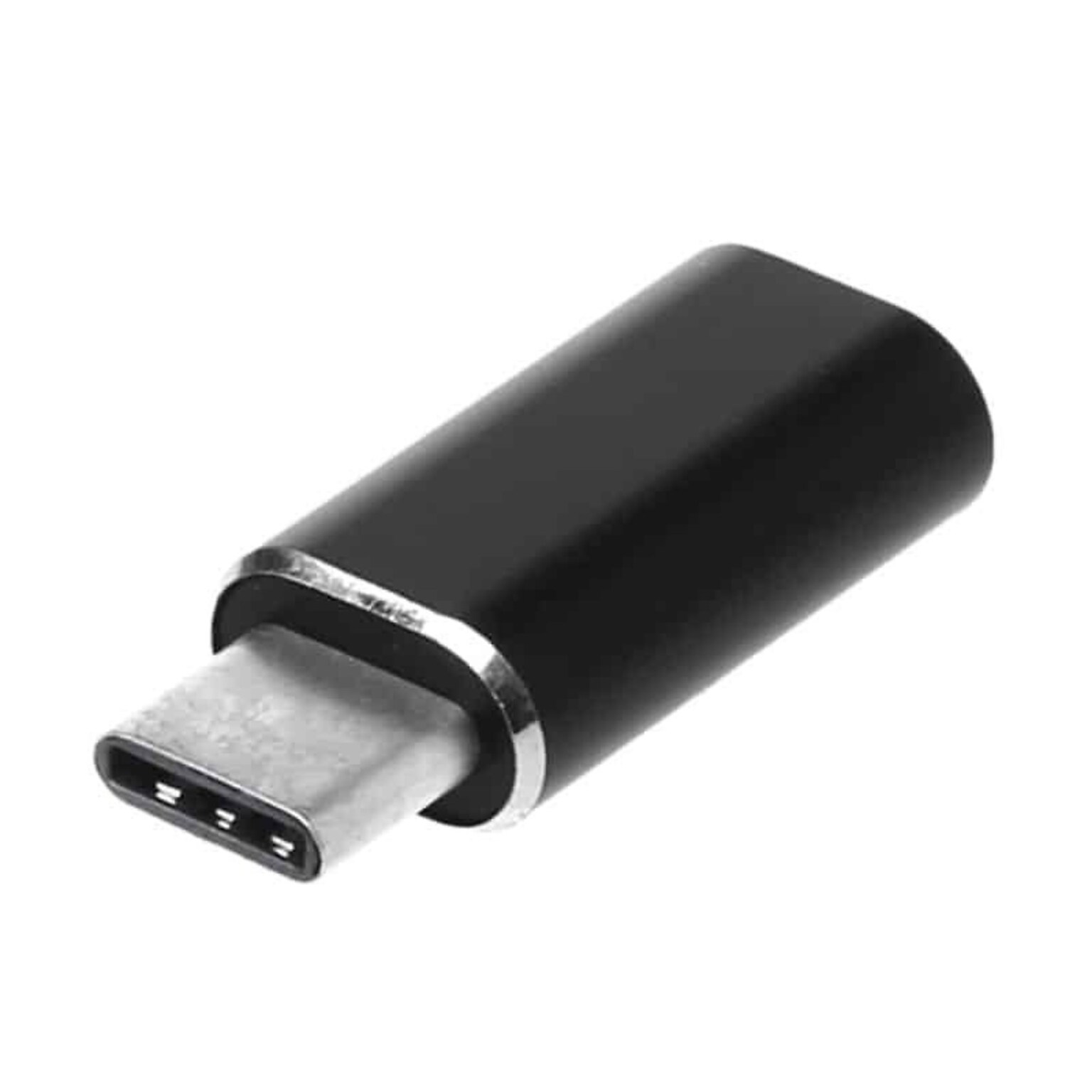4XEM USB-C to 8-Pin Lightning Adapter, Male to Female, Black (4XUSBCM8PINFB)