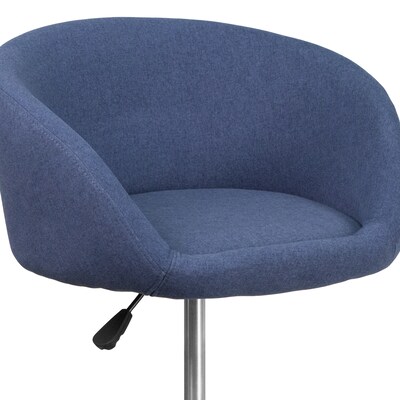 Flash Furniture Contemporary Fabric Adjustable Height Barstool with Back, Blue (CHTC31066LBLFAB)