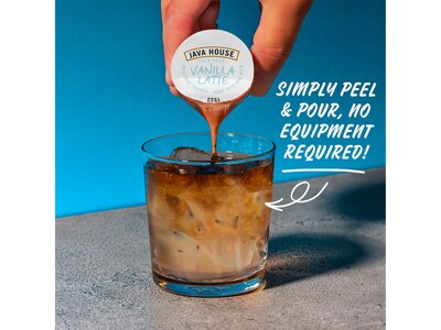 Java House French Vanilla Latte Cold Brew Coffee Pods, Medium Roast, 12/Carton (FC900L20)