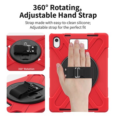 CODi Rugged iPad 11" (A16/11th Gen) & iPad 10.9" (10th Gen) Case with Integrated Screen Protector, Red (C30705069ISRD)