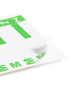 Smead AlphaZ NCC Hand Written Identification & Color Coding Label, 3 5/8" x 1 5/32", Light Green/White, 100/Pack (67164)