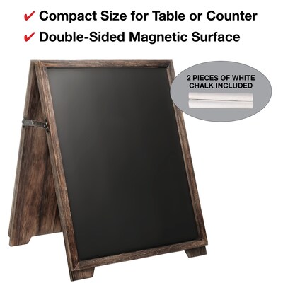 Excello Global Products Chalkboard, Magnetic, 13" x 17", Wood Frame (EGP-HD-0547)