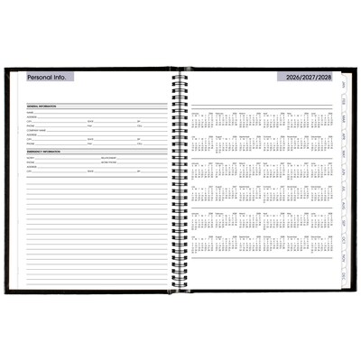 2027 AT-A-GLANCE DayMinder 8" x 11" Weekly Appointment Book Planner, Faux Leather Cover, Black (G520H-00-27)