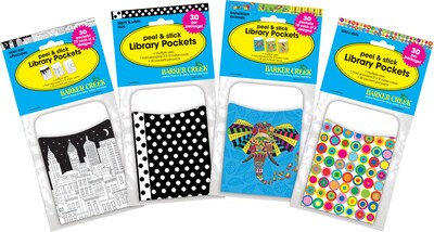 Barker Creek Designs Library Pockets, 5.125" x 3.5", 120/Set (4065)