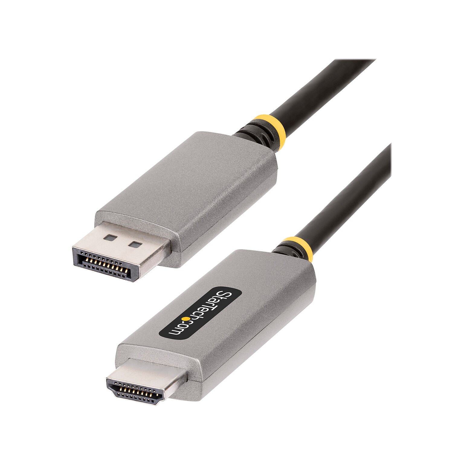 StarTech 6.6 8K DisplayPort to HDMI Adapter Cable, Male to Male, Space Gray (133DISPLAYPORTHDMI21)