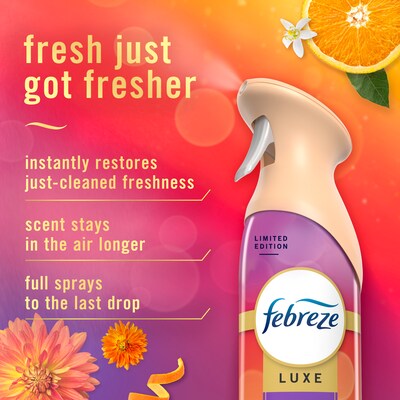 Febreze Luxe Air Freshener Spray, Summer Golden Hour Scent, 8.1 oz, 2/Pack (22745)
