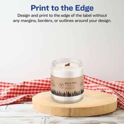 Avery Laser/Inkjet Rectangle Multipurpose Labels, 2.5" x 7", Kraft Brown, 75 Labels/Pack ( 94247)