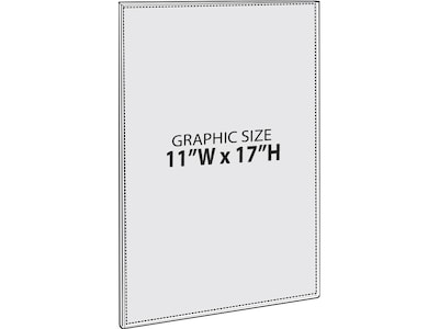 Azar Sign Holder, 11" x 17", Clear Acrylic, 2/Pack (122032-2PK)