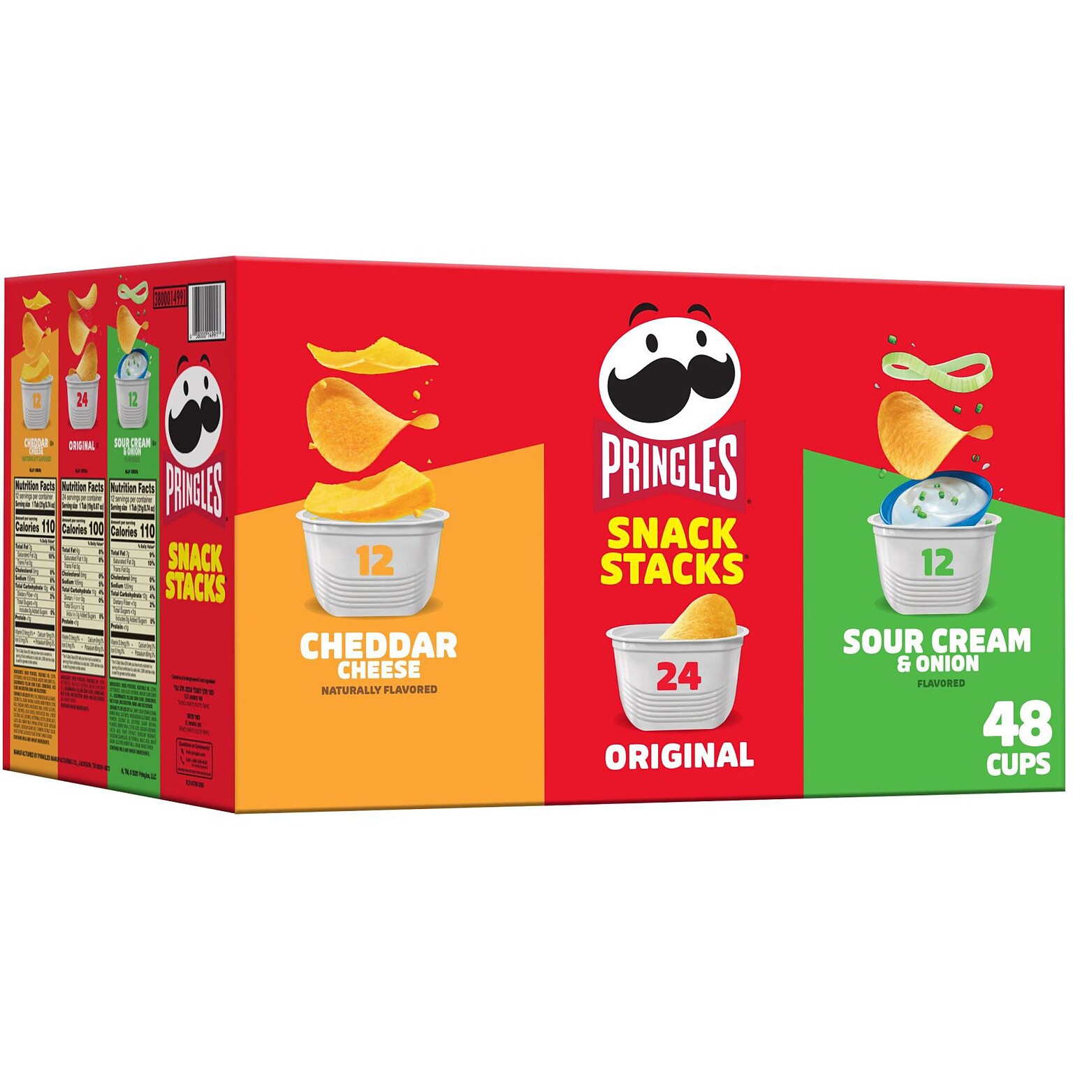 Pringles Snack Stacks Variety Pack Crisps, 48 Cups/Carton (38000-14991)