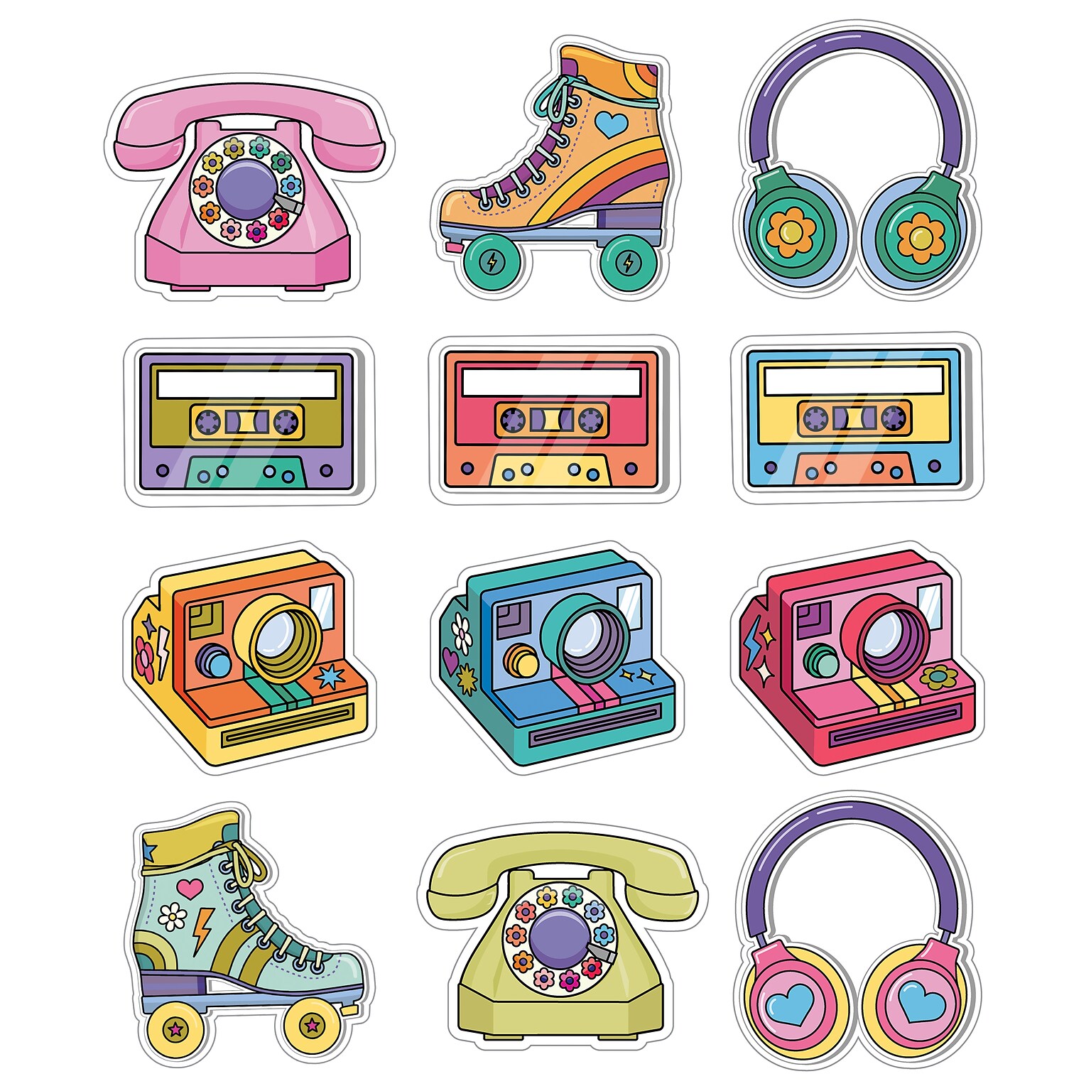Carson-Dellosa Happily Ever Elementary Retro Remix Groovy Assorted Cutouts (120657)