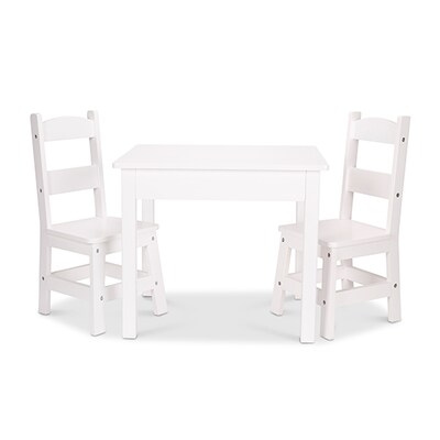 Melissa & Doug 3pc Wooden Table & Chairs Set