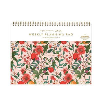 Blue Sky Bespoke Letterpress Notepad, 9 x 12, Pomegranate Blush (158224)