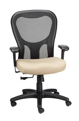 Tempur-Pedic Ergonomic Fabric/Mesh Swivel Task Chair, Beige/Black (TP9000-C-BGE)