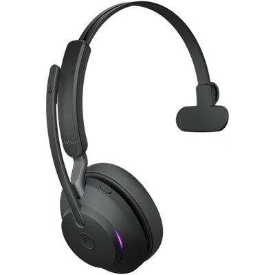 Jabra Evolve2 65 Wireless Bluetooth Mono On Ear Phone & Computer Headset, USB Type-A, MS Certified (26599-899-999-01)